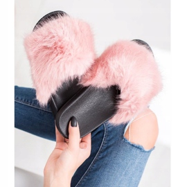 SHELOVET Mukavat turkis -tossut vaaleanpunainen 2