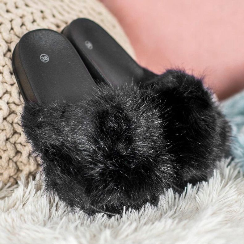 SHELOVET Mukavat turkis -tossut musta 1