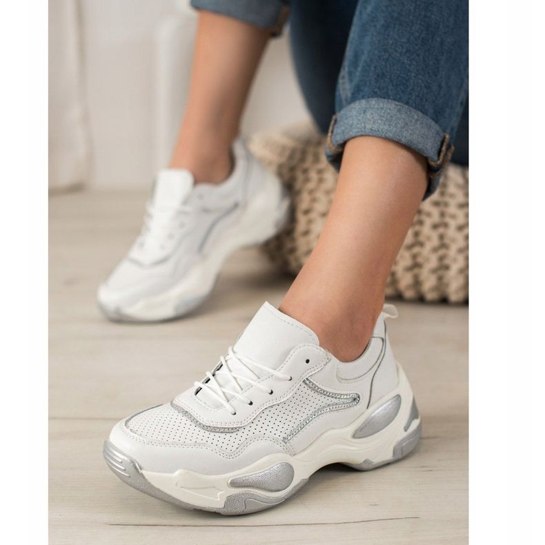 Goodin Nahkaiset lenkkarit valkoinen monivärinen 1