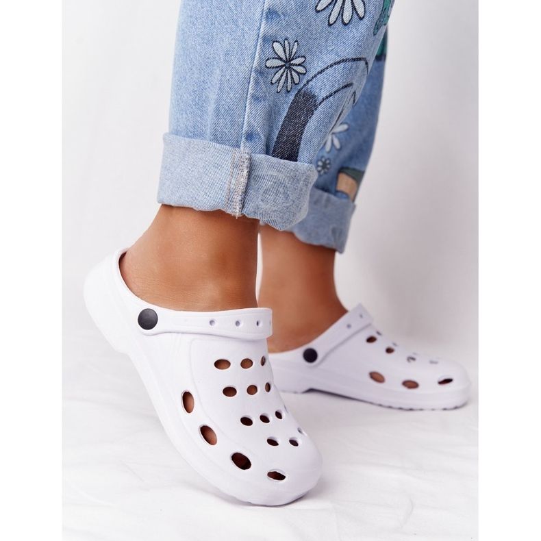 Flameshoes Naisten valkoiset Eva Foam -tossut valkoinen 2