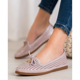 Tyylikkäät VINCEZA -ballerinat monivärinen vaaleanpunainen 1