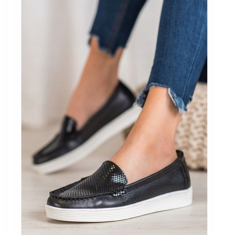 Mokasiinit VINCEZA -alustalla musta 1