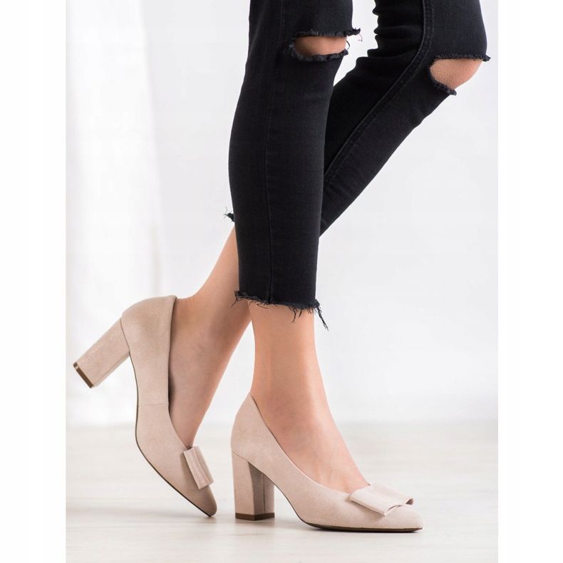 W. Potocki Glitter -pumput jousella beige 2