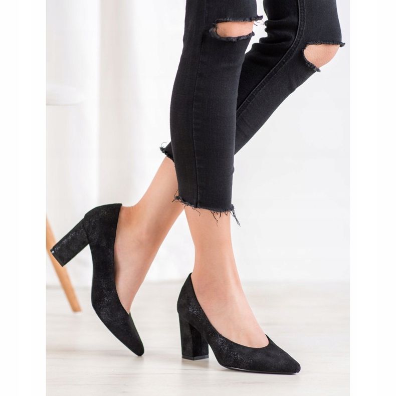 W. Potocki Glitterillä varustetut pumput musta 2