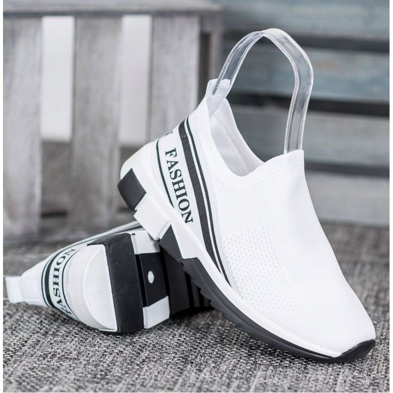 SHELOVET Avoin Slipony -muoti valkoinen 2