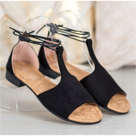 Sidotut VINCEZA -sandaalit musta 2