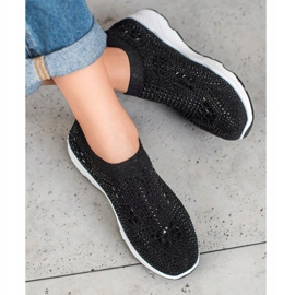 SUPER COOL Mustat kengät kristalleilla 2