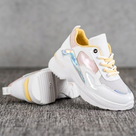 SHELOVET Tyylikkäät ekonahkaiset lenkkarit valkoinen monivärinen 2