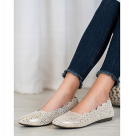 Filippo Muodikkaat nahkaiset ballerinat kultainen 2