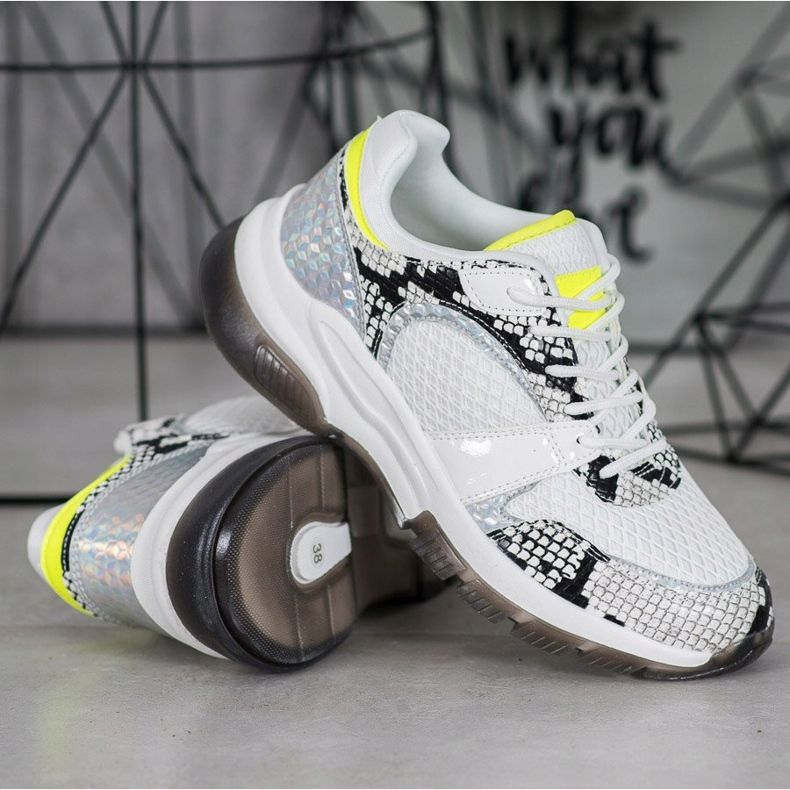 Kylie Mukavat Snake Print Tennarit valkoinen monivärinen 1