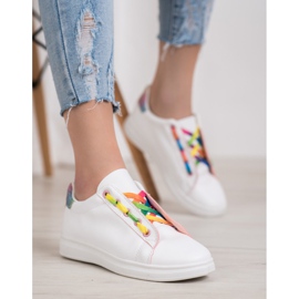 SHELOVET Muodikkaat urheilukengät valkoinen 1