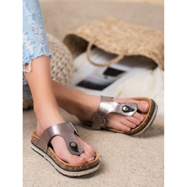 Varvastossut VINCEZA-alustalla harmaa 1