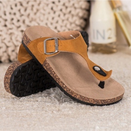 Mukavat VINCEZA-varvastossut ruskea 1