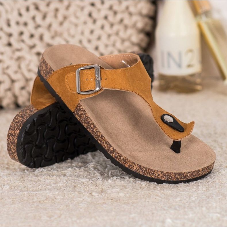 Mukavat VINCEZA-varvastossut ruskea 1