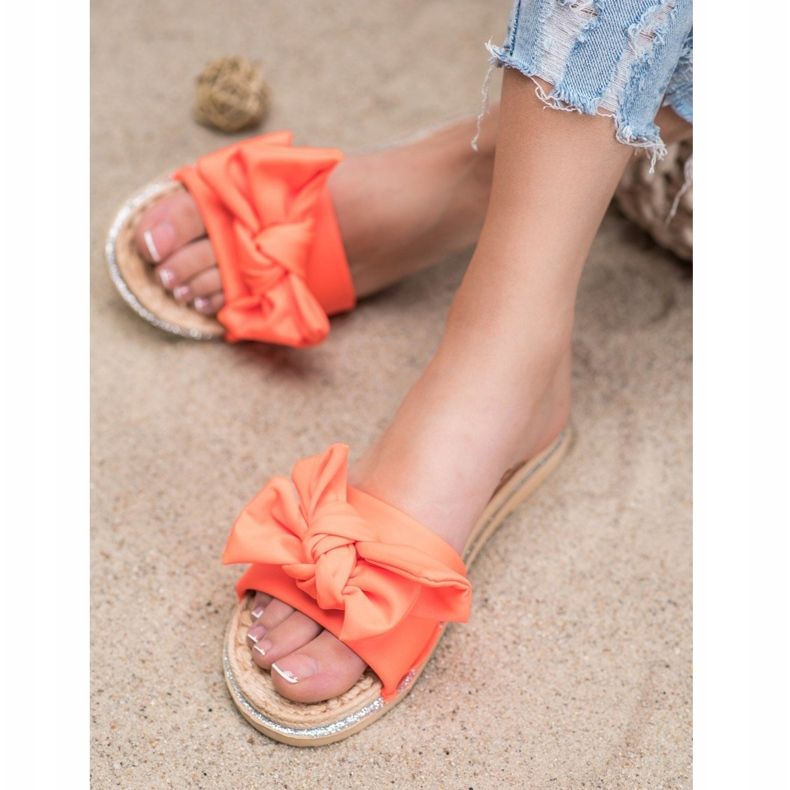 SHELOVET Tyylikkäät oranssit tohvelit 1