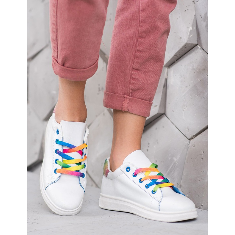 SHELOVET Muodikkaat urheilukengät valkoinen 1