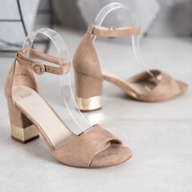 Filippo Sandaalit koristeellisella kantapäällä ruskea 1