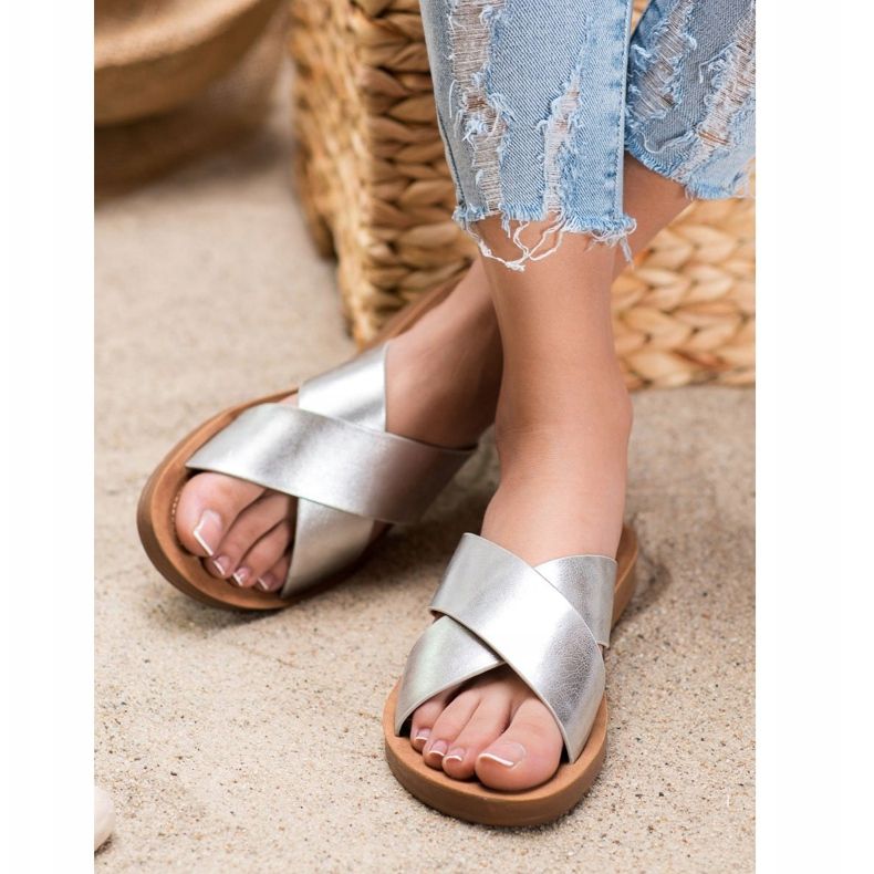 Filippo Kiiltävät Eco -nahkatossut harmaa 2