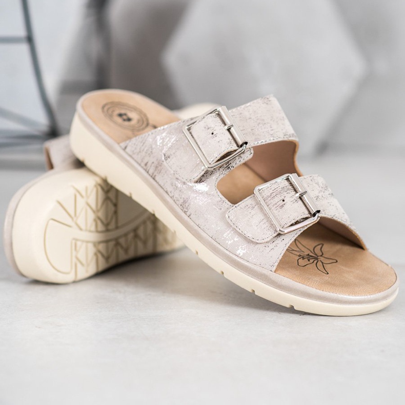 Evento Mukavat Eco -nahkatossut harmaa 2