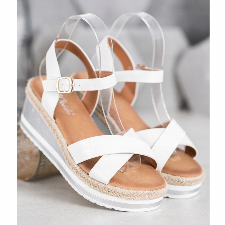 Weide Valkoiset kiilat Eco -nahkaa valkoinen 1