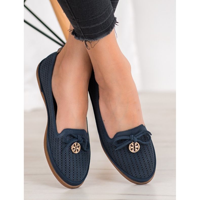 Tyylikkäät VINCEZA -ballerinat laivastonsininen 2