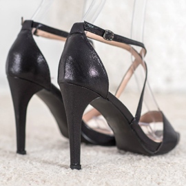 Vinceza Seksikkäät mustat korkokengät 1