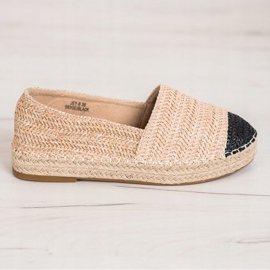 SHELOVET Muodikkaat espadrillit alustalla beige 2