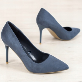 SHELOVET Seksikkäät tummansiniset korkokengät sininen 2