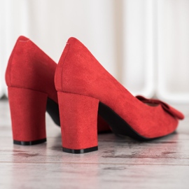 W. Potocki Glitter -pumput jousella punainen 1