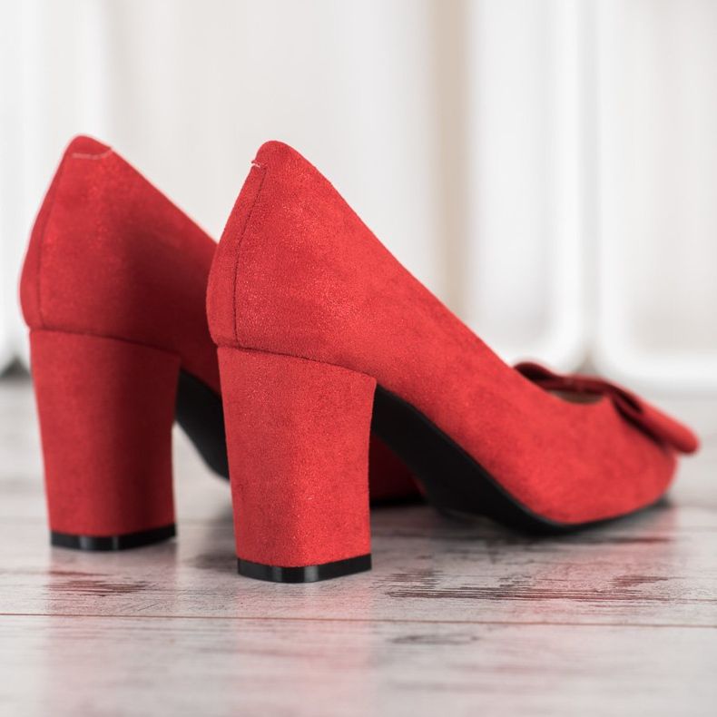 W. Potocki Glitter -pumput jousella punainen 1