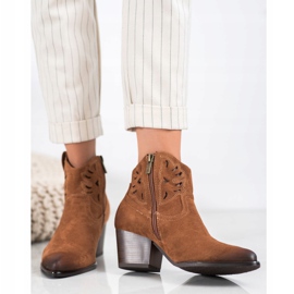 VINCEZA avoimet cowboy -saappaat ruskea 2