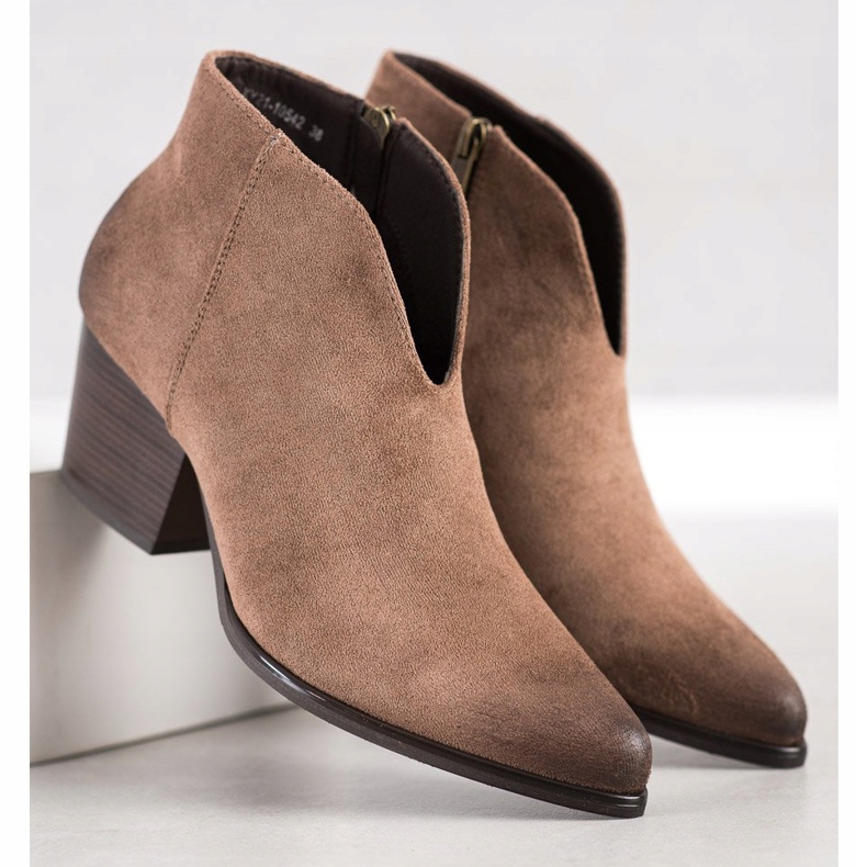 VINCEZA lyhyet saappaat beige 2