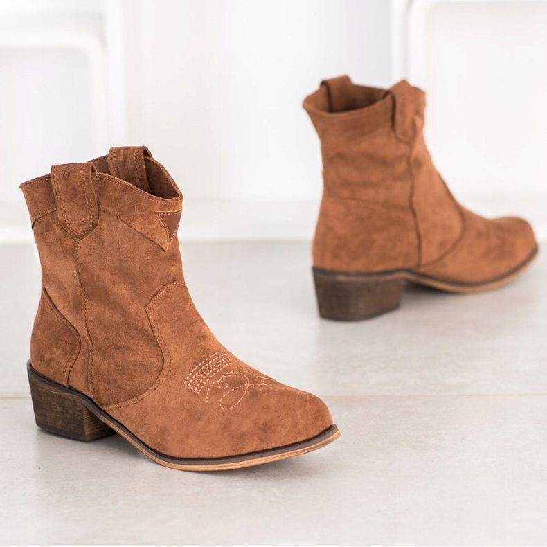 Queentina Mukavuutta eristävillä cowboy -saappailla ruskea 2