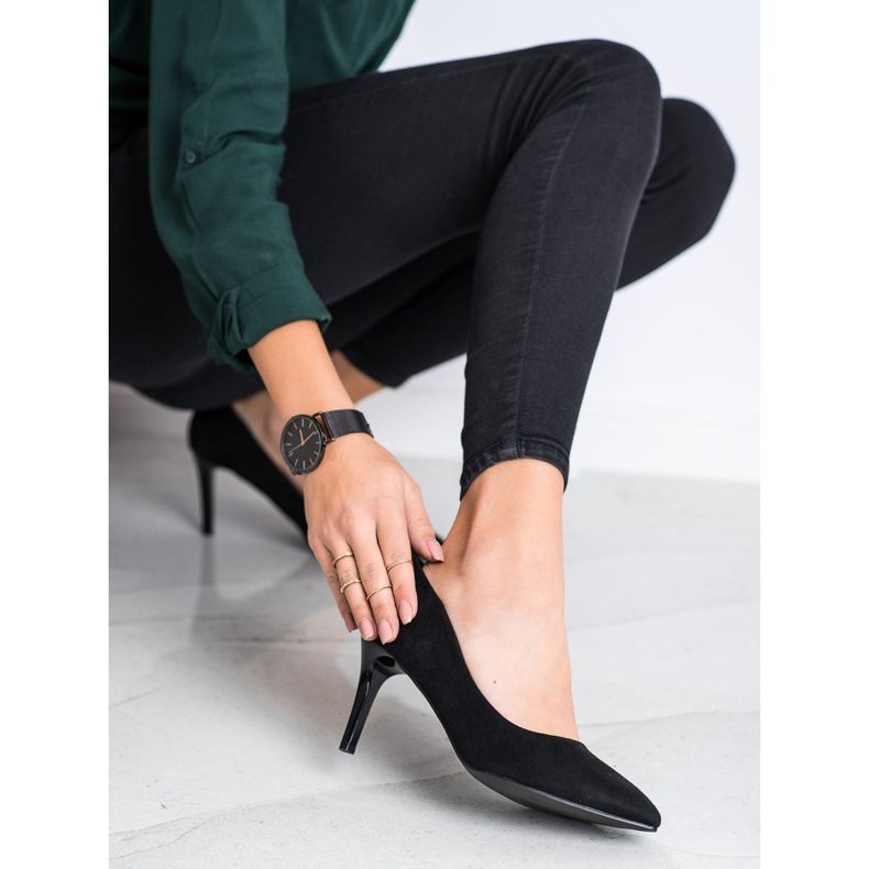 Goodin Tyylikkäät korkokengät musta 2