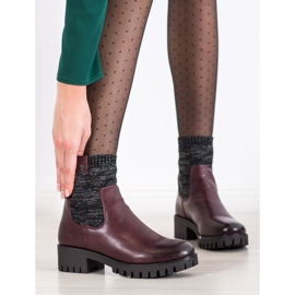 M.Daszyński Slip-on saappaat alustalla punainen 1