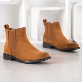 Ideal Shoes Mokkanahkaiset Chelsea -saappaat ruskea 1