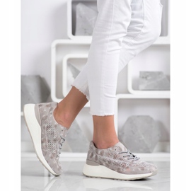 Goodin Tyylikkäät nahkakengät beige ruskea kultainen 1