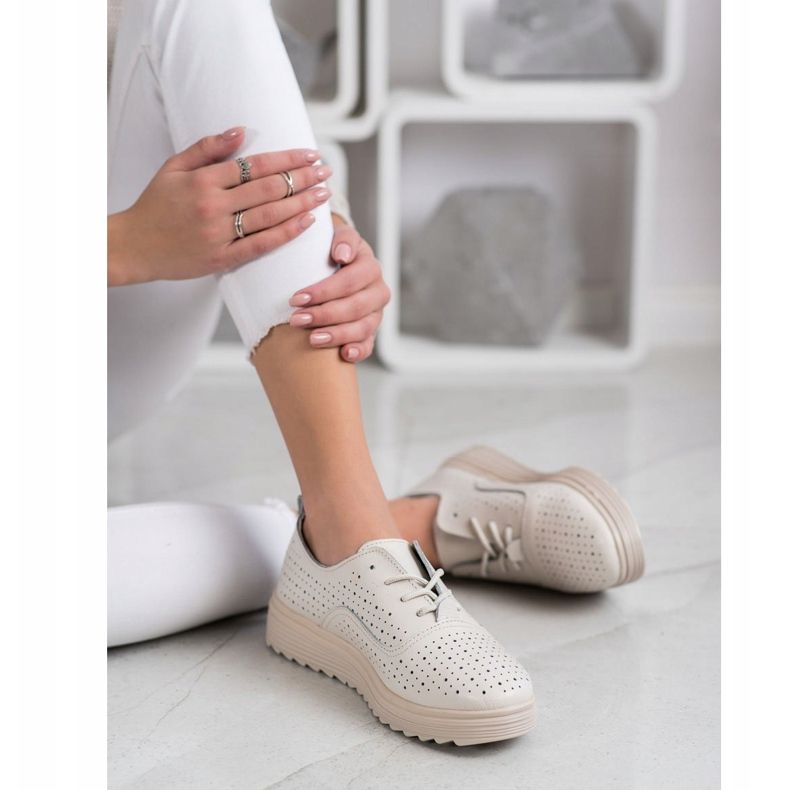 Goodin Avoimet nahkajalkineet beige 1