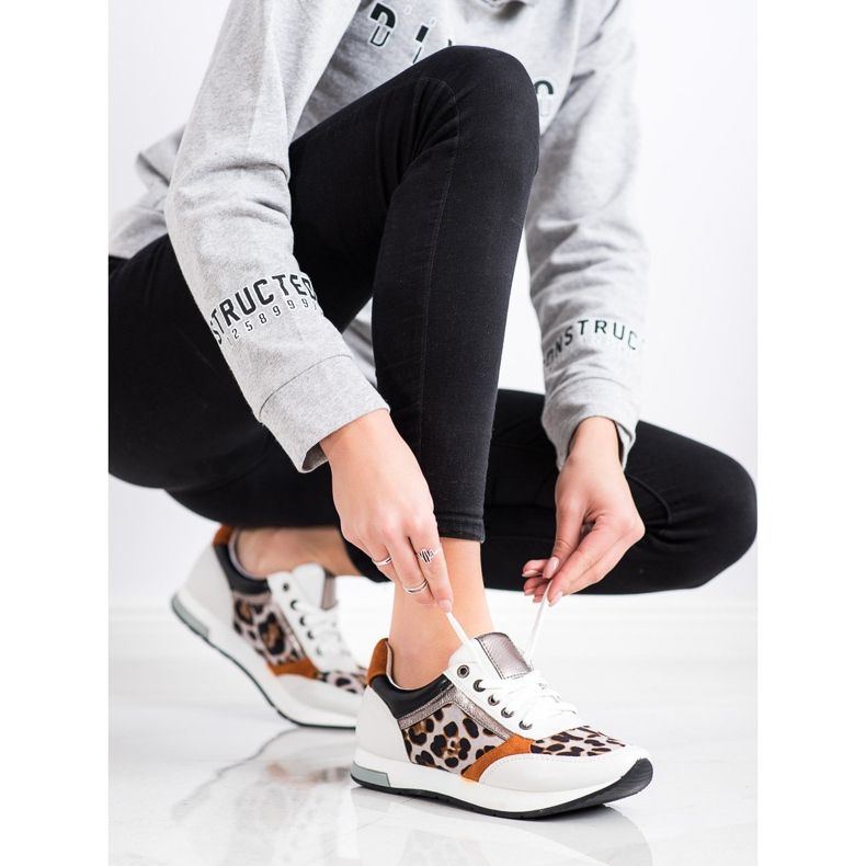 Kylie Muodikkaat lenkkarit beige valkoinen ruskea oranssi kultainen 1