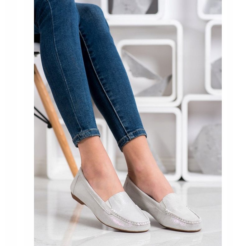 Filippo Kiiltävät nahkakengät hopea 1 Filippo Kiiltävät nahkakengät hopea 1