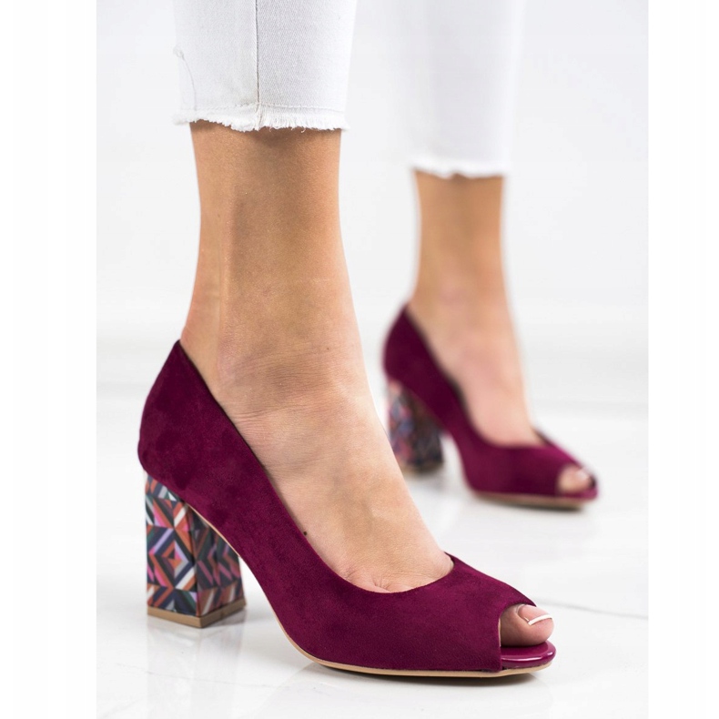 Sabatina Pumput, joissa kuviollinen kantapää violetti 1