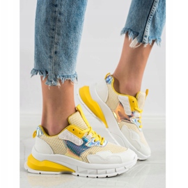 SHELOVET Muodikkaat lenkkarit valkoinen monivärinen keltainen 2