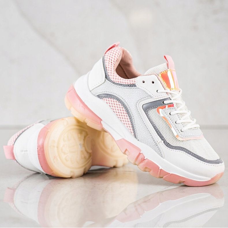 Ideal Shoes Kengät, joissa glitter -lisäosa valkoinen 1