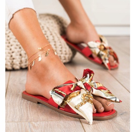 Seastar Tyylikkäät tossut koristeellisella jousella punainen 1