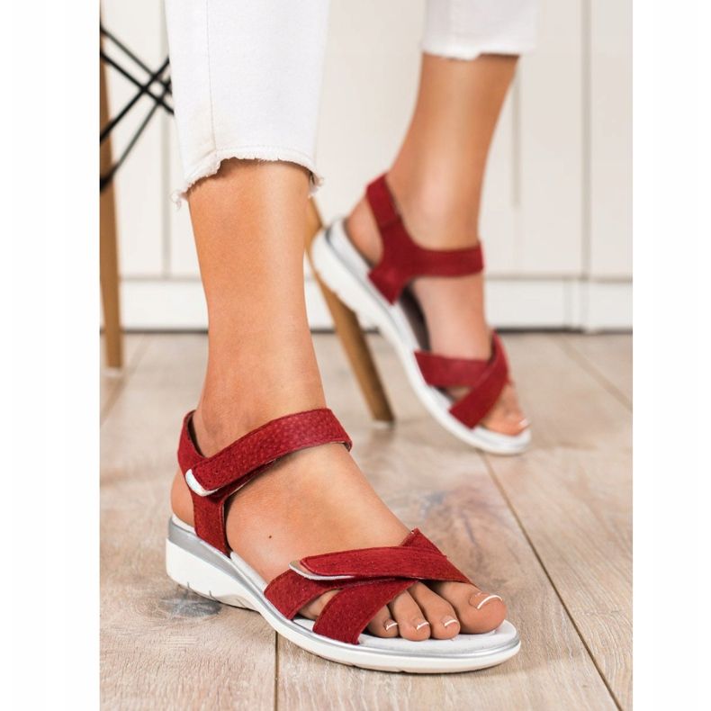 VINCEZA Velcro -sandaalit punainen 2