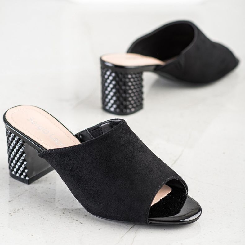 Tyylikkäät Sergio Leonen tossut musta 1