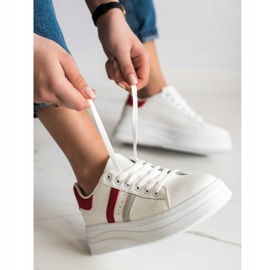 SHELOVET Tennarit, joissa mokkanahkat valkoinen 2