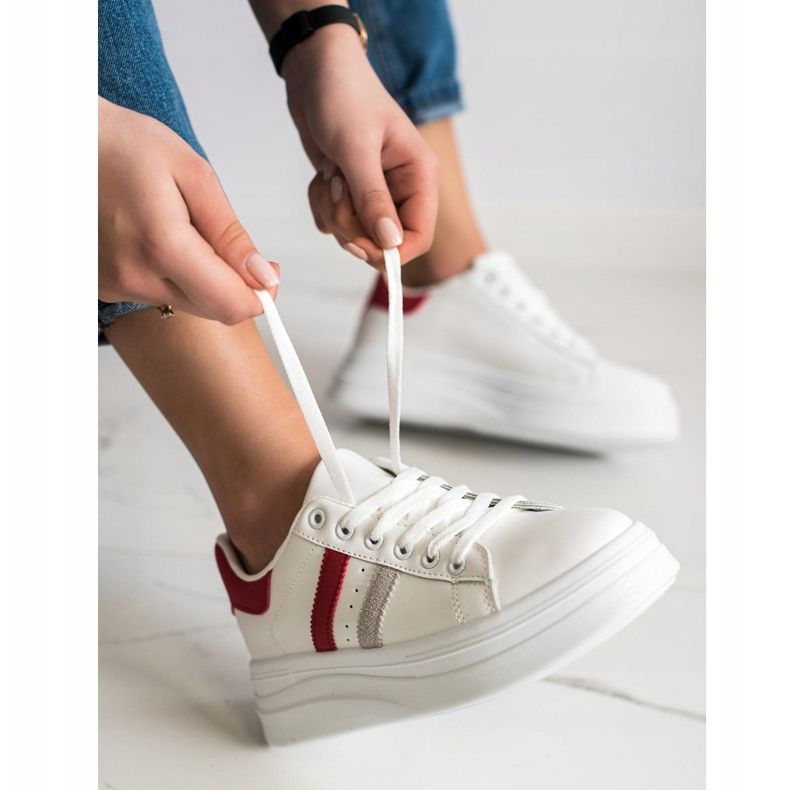 SHELOVET Tennarit, joissa mokkanahkat valkoinen 2