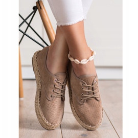 SHELOVET Suede Espadrilles ruskea 1