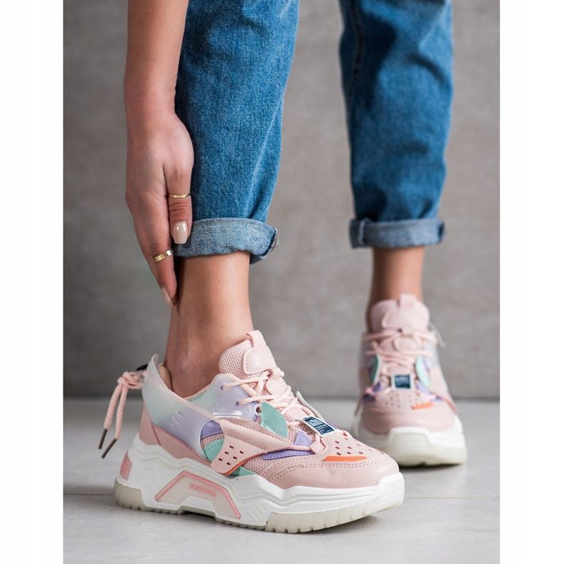 SHELOVET Värikkäät muoti lenkkarit vaaleanpunainen monivärinen 1